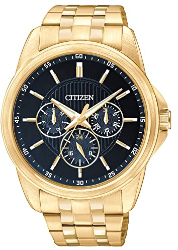 Citizen Quartz Mens Watch, Stainless Steel, Classic, Gold-Tone (Model: AG8342-52L)