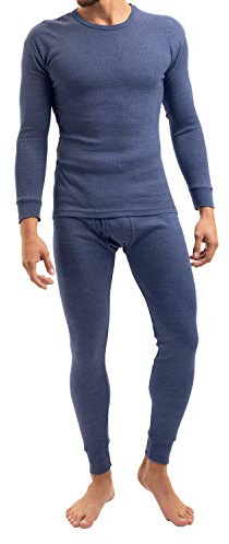 Ensemble de sous-vêtements MT thermiques et de ski pour homme à manches longues avec intérieur en polaire