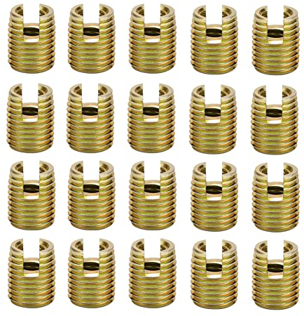 Akozon Inserto Filettato Autofilettante 20pz Inserti Filettati 302 Viti per Riparazione Viti in Acciaio al Carbonio(Inner M3*0,5 Outer M5*0,5)