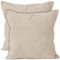 Encasa XO Chenille Kissenbezüge Set von 2 | Sand - (20x20) (50x50 cm) | Dekorative Akzent Quadratische Wurfkissenbezüge Für Couch, Heimdekoration, Sofa