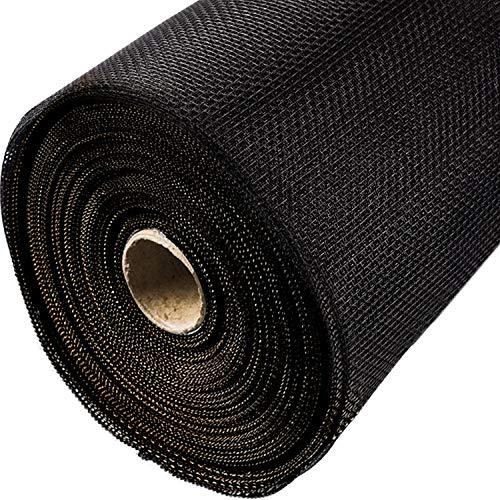 Stahlia Fliegengitter ALUMINIUM SCHWARZ B x L: 80x200 CM Fliegennetz Fenster Balkontür Insektenschutz Gitter Lichtschachtabdeckung Aluminiumgewebe gegen Raten,Mäuse,Fliegen