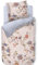 Pip Studio Bettwäsche Cece Fiore Weiss Blumen Blüten Geblümt Gemustert Blatt Blau Wendeoptik Perkal, Größe:135 cm x 200 cm