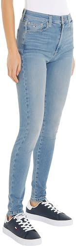 Tommy Jeans Damen Jeans Hose Sylvia Skinny Fit, Blau (Denim Light), 29W/34L