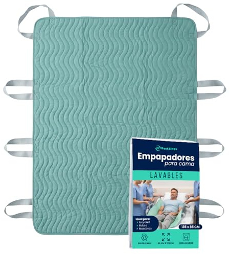 Traverse letto anziani - Coprimaterasso impermeabile - Copri materasso impermeabile matrimoniale con angoli letto singolo - Copriletto impermeabile - Traversa impermeabile (Maniglie 135 x 90)