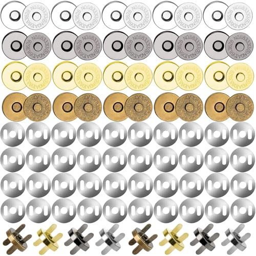 20 Magnetknöpfe Magnetverschluss Tasche Und Druckknöpfe Ohne Nähen Sehr Praktisch, Magnetic Buttons 18 mm, Magnetverschluss Für Geldtasche Handtaschen Mäntel Windbreaker Rucksack