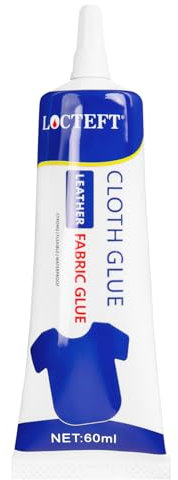 Textilkleber Stoffkleber, 60 ml Textilkleber für Stoffe, Waschmaschinenfest Stoff Kleber für Textil, Baumwolle, Leder, Jeans und mehr