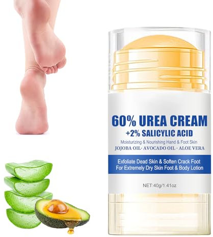 2025 Neu Hydrating and Anti-Cracking Foot Cream, Feuchtigkeitsspendende und Anti-Riss-Fußcreme, Fußpflegecreme Fußpflege Urea Creme Lindert extreme Trockenheit und Rissbildung der Füß (Weiß, 1PC)