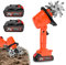Motobineuse Electrique, 21V Motoculteur sans Fil avec 2 Batteries 3000mAh et 4 Lames Métalliques 10cm Largeur de Travail 10cm Profondeur de Travail 235 TR/Min Vitesse