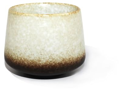 DRHYO 6oz Cappuccino Coffee Cups, Personalised Coffee Espresso Cup Without Handle, Ideal for Coffee Shops, Offices, Home, Interesting Gift for Women, Colleagues, (Brown and White)