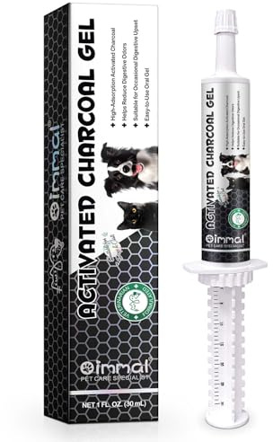 Activated Charcoal Paste for Dogs & Cats with Kaolin & Pectin 30ml - Digestive & Gut Comfort Support, Gas Relief, Stool Firming, Reduce Digestive Odors, Suitable for Occasional Digestive Upset