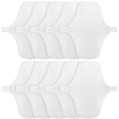 MERRYHAPY Compresas Menstruales de Algodón Blanco 10 Piezas, Protector de Bragas Reutilizable para Mujeres en Ejercicio y Uso Diario