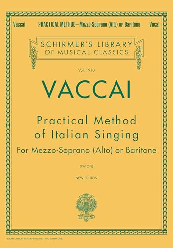 Nicola vaccai : practical method of italian singing - mezzo soprano (alto) / baritone voice