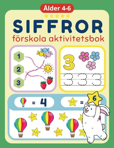 Siffror Förskola Aktivitetsbok: Träna på att skriva siffror och förstå deras betydelse: 1