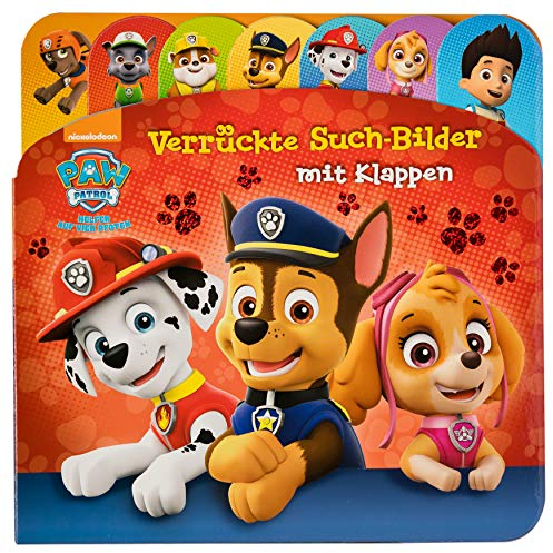 PAW Patrol - Verrückte Such-Bilder mit Klappen - Pappbilderbuch mit 20 Klappen und Register - Wimmelbuch für Kinder ab 18 Monaten