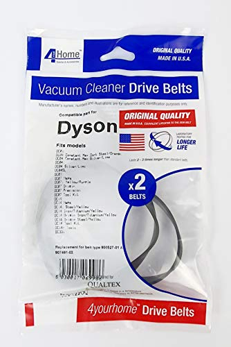 Qualtex Vacuum Belts Pack Of Two Compatible With Dyson DC01, DC04 and DC07 Vacuum Cleaners (without clutch) WVE.BLT100