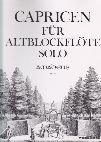 AMADEUS QUANTZ J. – CAPRICEN – FLUTE A BEC ALTO SOLO klassiska noter blockflöjt
