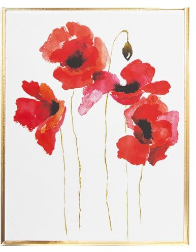 Graphique Watercolor Flowers Greeting Cards | 20 Pack | All Occasion Blank Note Cards with Envelopes | 4 Assorted Floral Designs with Gold Foil Borders | Boxed Set for Personalized Notes | 4.25 x 6