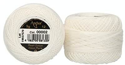 Anchor Perla, Grosor: 12, Longitud: 5G, Longitud: 56M 2 Hilos De Bordar
