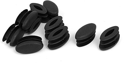 sourcingmap Furniture Table Leg Feet 30mmx15mmx16mm Oval Shape Protector Cover Pads 10pcs