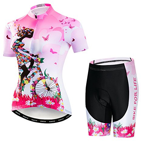 Maillot de cyclisme pour femme avec coussinet gel 3D et short, 1cf2020-1, M (poitrine 33/35.4)