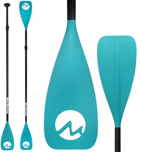 MoiShow SUP Paddle Board Paddle - Adjustable Paddleboard Paddle Oar 4-Piece Floating Aluminum SUP Kayak Paddle