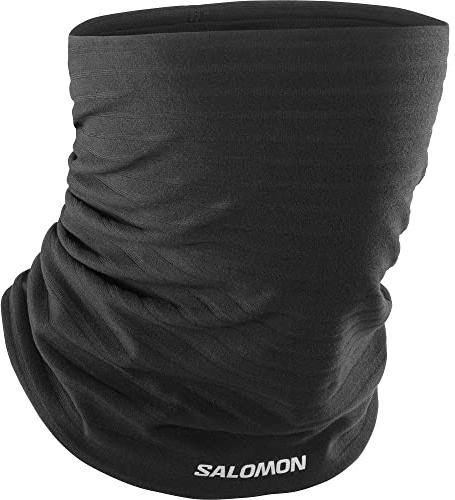 Salomon RS Warm Winter Training Unisex-Halsschlauch, Leichte Wärme, Passform und Stil und Besonders Atmungsaktiv, Schwarz, Einheitsgröße