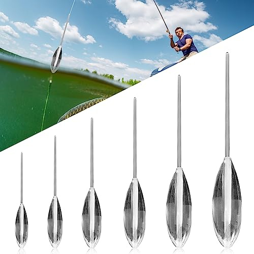 Riisoyu Fishing Sbirolino Set, 6 Stück Langsam Sinkend Set 8g-25g Sbirolino Schwimmend Schwimmer Angeln Forelle zum Forellenangeln Forelle sinkend Set Schwimmer Forellenköder Ideal