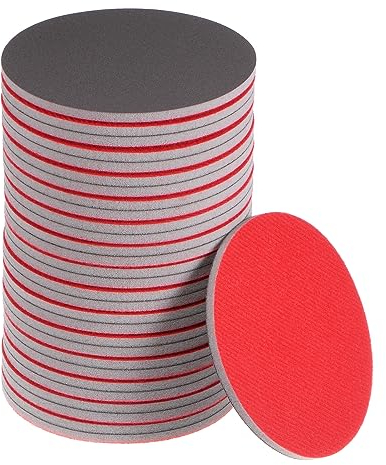 sourcing map 30pcs 2000 Grit Abrasivo Spugna 5 Pollici Hook and Loop Spugna Disco Abrasivo Bagnato/Asciutto per Auto Legno Cartongesso Metallo