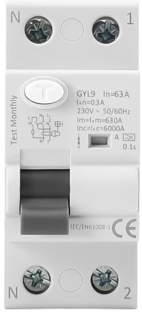 Interrupteur différentiel super immunisé SI 63 A 300 mA, 2P, classe A et 6 kA.