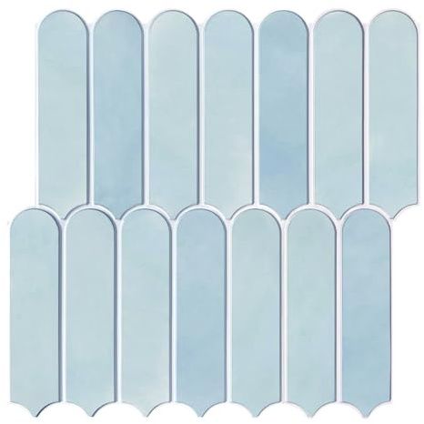 Commomy 10 Piezas Azulejos Adhesivos Cocina Baño Metro, Matte Azul, 30 x 30 cm PVC Baldosas Adhesivas pared 3D Cocina Baño Paneles Decorativo Revestimiento de Paredes