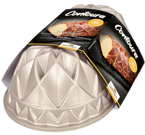 Birkmann, Contoura Kuchenform Modern, Bronze, Ø 26 cm, Aluguss, mit Antihaftbeschichtung und Rezept, 887244