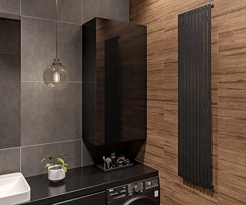 HAJDUK FURNITURE Badschrank Schwarz B: 60 cm H: 120 cm T: 34 cm Badezimmerschrank Hängend Front Hochglanz Korpus Matt Hängeschrank Badezimmer Toilettenregal Badezimmermöbel