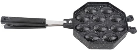 Bubble Waffle Maker Pan, Egg Waffle Pan Non Stick Waffle Iron Griddle Aluminum Alloy Anti Stick Anti Scald Handle Bubble Waffle Maker for Home Commercial Use