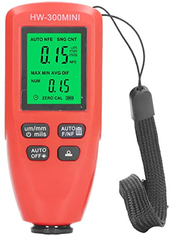 Akozon Coating Thickness, Digital Automotive Paint Thickness Meter 0-2000um, Accurate Paint Tester Car Coating Inspection - Industrial & Scientific (Red)