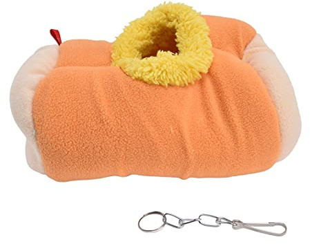 Cama para pájaros, nido de canario, nido de periquito, felpa suave, hamaca plegable para mascotas pequeñas como pájaros, hámsters, erizos, material de franela de 20 cm