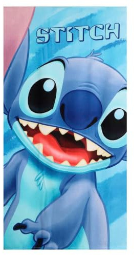 Toalla Stitch Niño y Niña - Toalla Infantil Disney Suave y Absorbente para Playa, Piscina y Natación, Toalla Infantil Verano 2-10 Años
