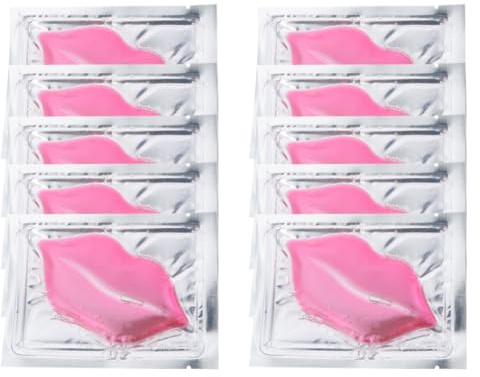 Mikikit Mascarilla Labial Pack de 15 Piezas de Colágeno Hidratante y Exfoliante Mejora el Color y Suaviza la Textura para Labios para Uso Diario
