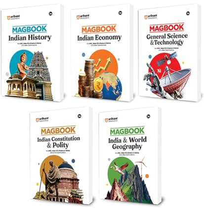 Arihant Magbook Indian History,Economy, Constitution & Polity, General Science & Technology, India & World Geography