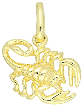 MyGold, ciondolo segno zodiacale (senza catena) Scorpione oro giallo 585, oro (14 carati), massiccio 14 mm x 14 mm, piccolo ciondolo in oro, regalo, regalo Natale e Oro giallo, A-06006-G401-Sko