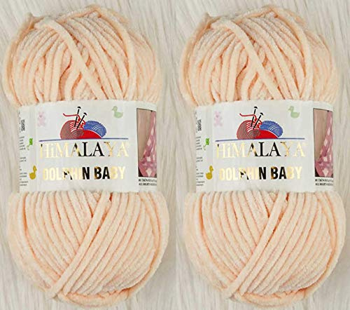 Himalaya Dolphin Baby Yarn Knitting Yarn 2 Skeins 264 Yards 2x100gram Super Bulky Baby Blanket Yarn (80333)