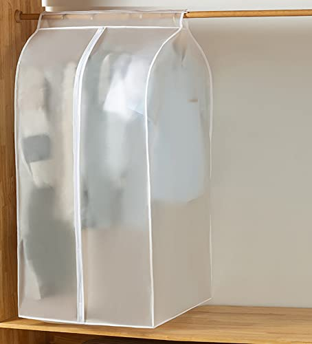 GQC Staubdichte Kleidersäcke,50 x 80 x 120 cm Transparente PEVA Kleiderhülle Große Kleiderschutzhülle für Kleidung mit Reißverschluss Staubschutz Aufbewahrungstasche für Anzug Mantel T-Shirt