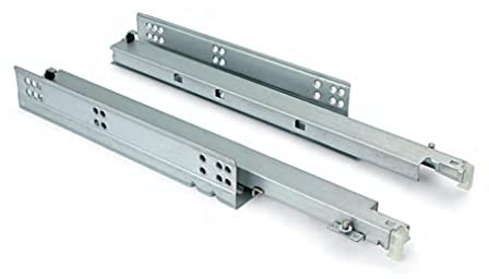 AZERODESIGN-Guias Correderas para Cajones-Rieles para Cajones-Guia Cajon Regulación Lateral en Altura-para Cajoneras-Muebles-Armario-Extracción Total con Sistema de Auto Frenado-peso de 35kg(500mm)