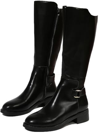 Yolimok Botas Altas Mujer Invierno, Zapatos Beige Comodos Beige Botas Invierno Cálidas Botas Caña Ancha Botas Caña Alta Con Tacon Botas Mosqueteras Botas Militares Elegantes Ancho Cawoy