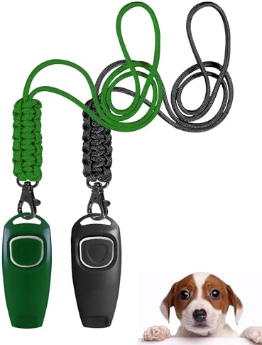 TODREMOU Sifflet pour Chien Rütter Rappel Sifflets pour Chien Sifflet pour Chien Haute fréquence Sifflet pour Chien Sifflet pour Chien Sifflet Clicker Clicker pour Chien Set Clicker Entraînement pour