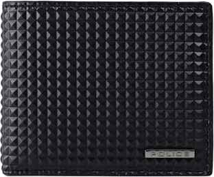 Police Geldbeutel Herren Leder Schwarz - Portemonnaie Männer mit Münzfach & Kartenfächern - Edle Geschenkbox