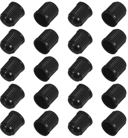 KITUREK 20PCS Tire Valve Stem Caps, Anti-Corrosion Universal for Car, Black