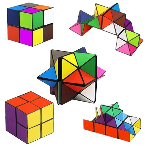 2 en 1 Cubo Mágica,Cubo Puzzle 3D, Cubo Infinito,Transformación Cubos, Magic Cubo,Cubo Mágica Transformación para Niños y Adulto