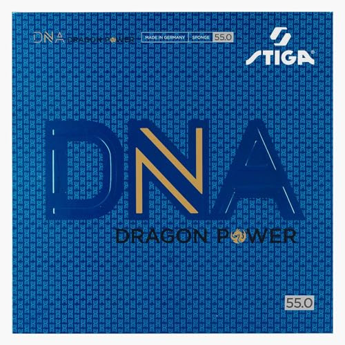 Stiga DNA Dragon Power Revêtement de Tennis de Table Mixte, Noir, 55