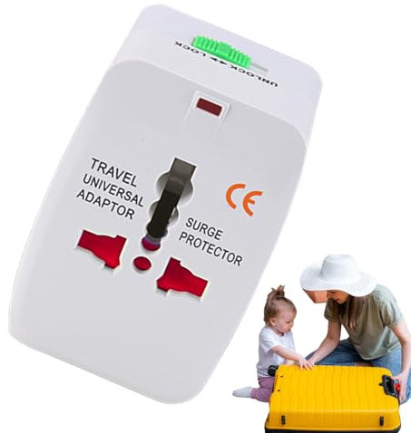 Adattatore Di, Convertitore Di Per Viaggi Nel Mondo, Di Ricarica Elettronica Con Protezione Da Sovratensioni Per, Appartamenti, Università E Hotel