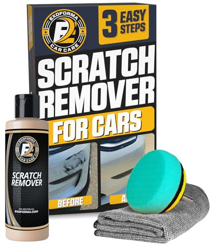 ExoForma Car Scratch Remover Kit for Scratches & Swirls - Paint Correction System with Drill Attachment, Polishing Pad & Microfiber Towel - Restores Color, Gloss, and Shine - for All Paint Finishes